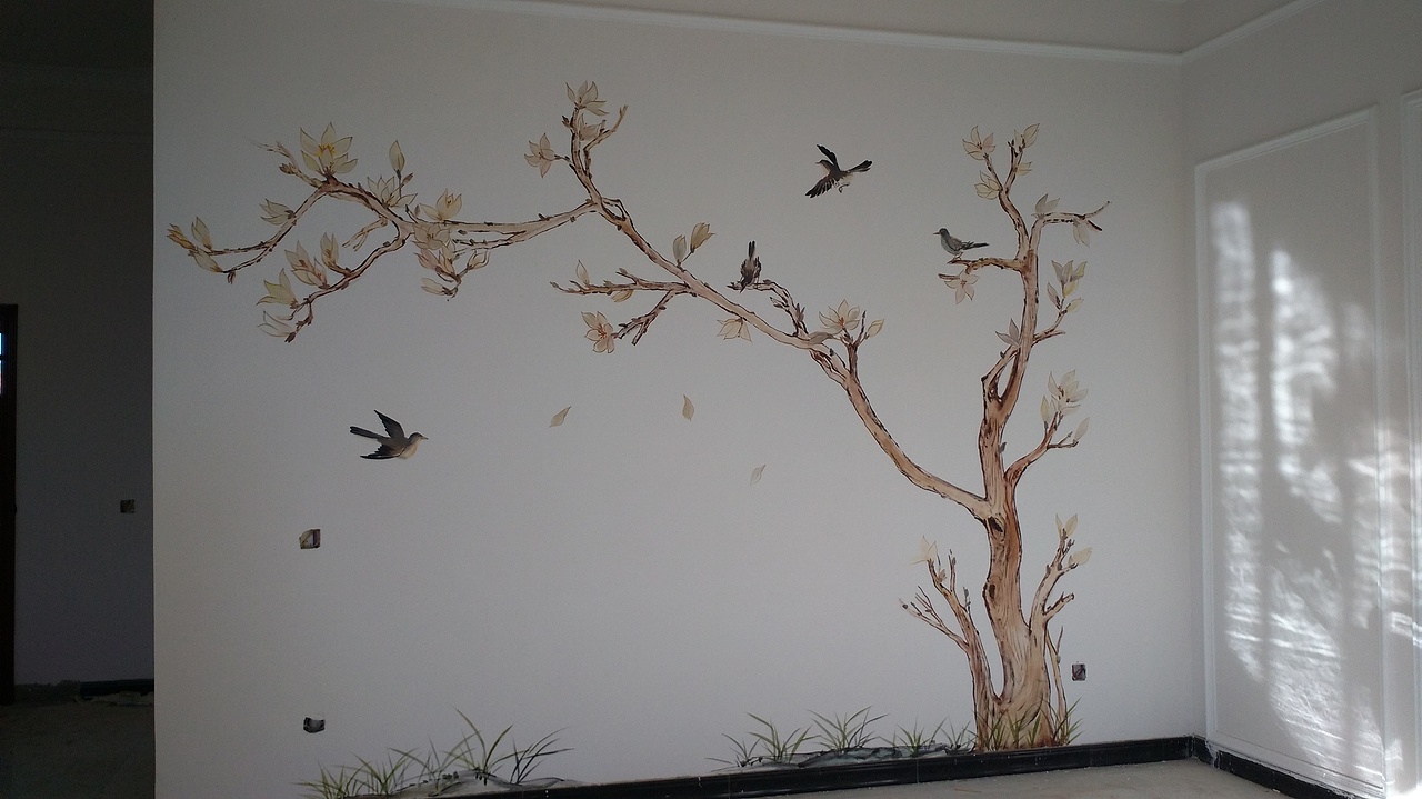 酒店酒吧壁画墙体彩绘