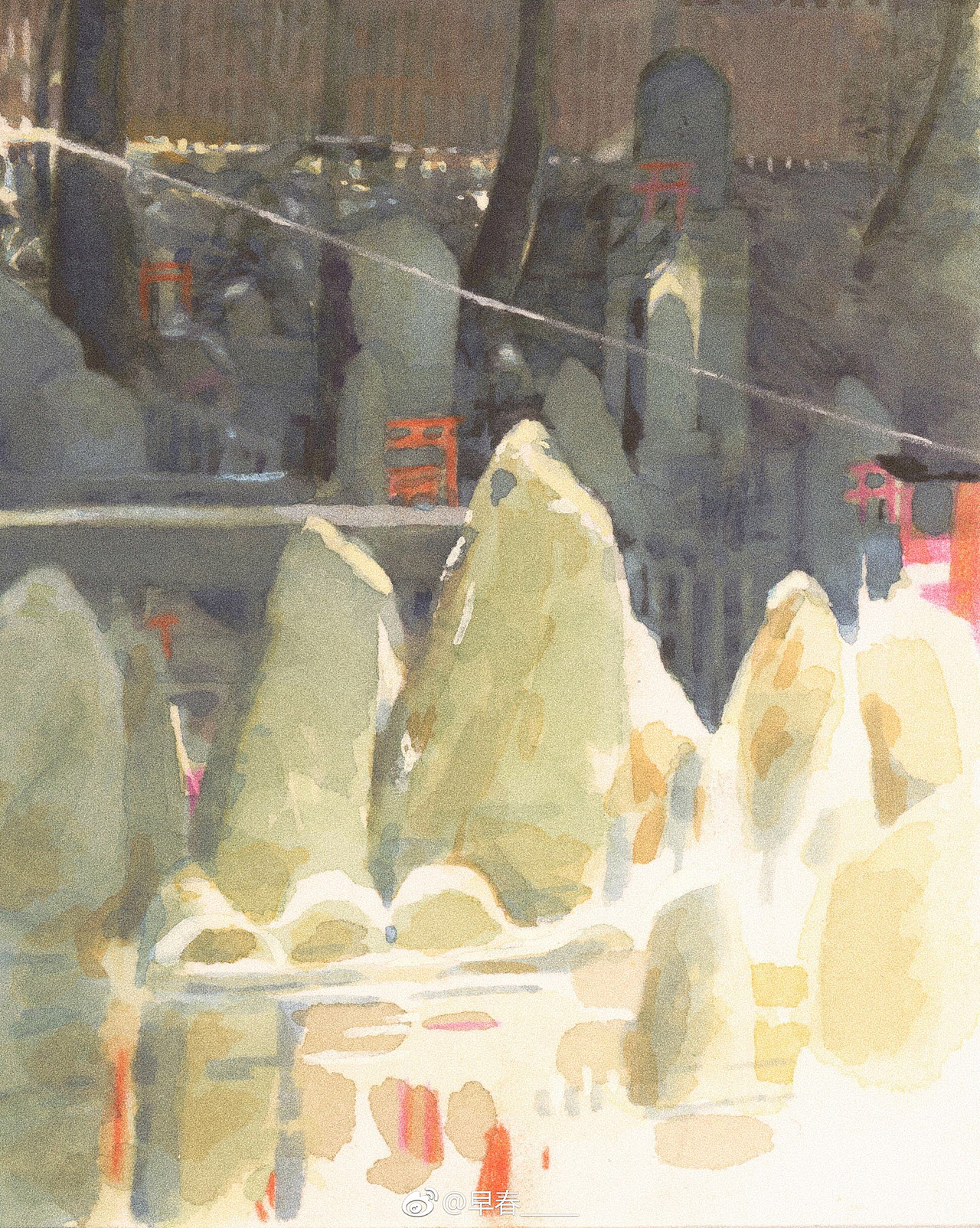 水彩（图ZMTY5MjI5MTg4） - 艺术插画 - 站酷设计师早春_原创素材 - 站酷ZCOOL