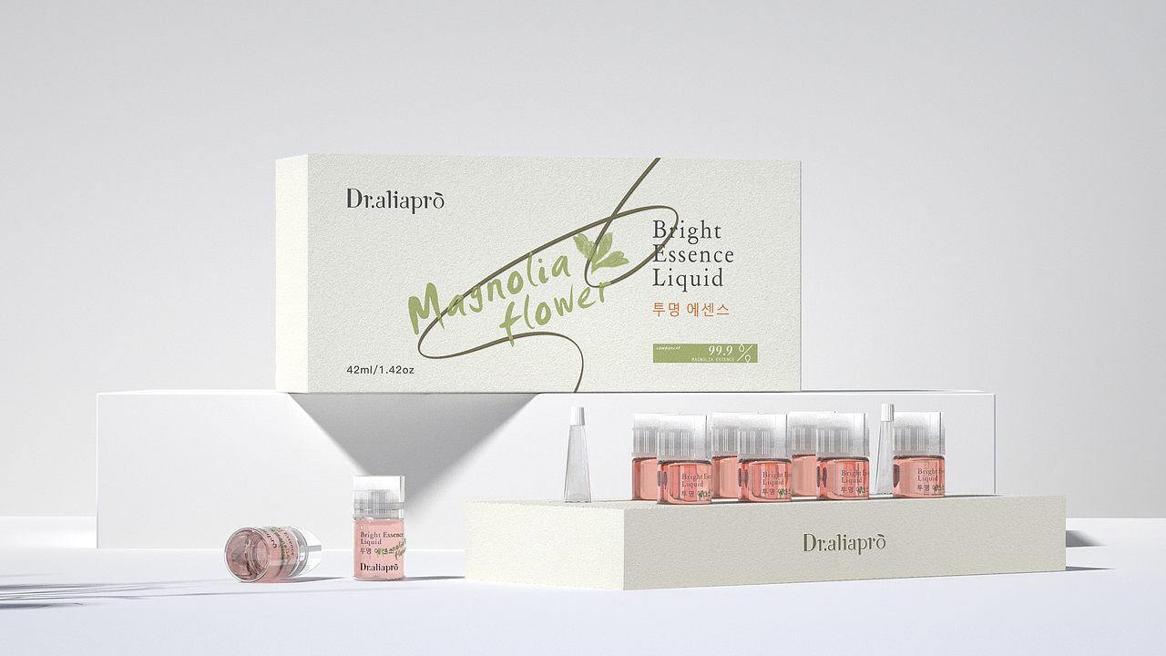 DR.Aliapro虾青素焕活靓肌精华液套盒包装设计