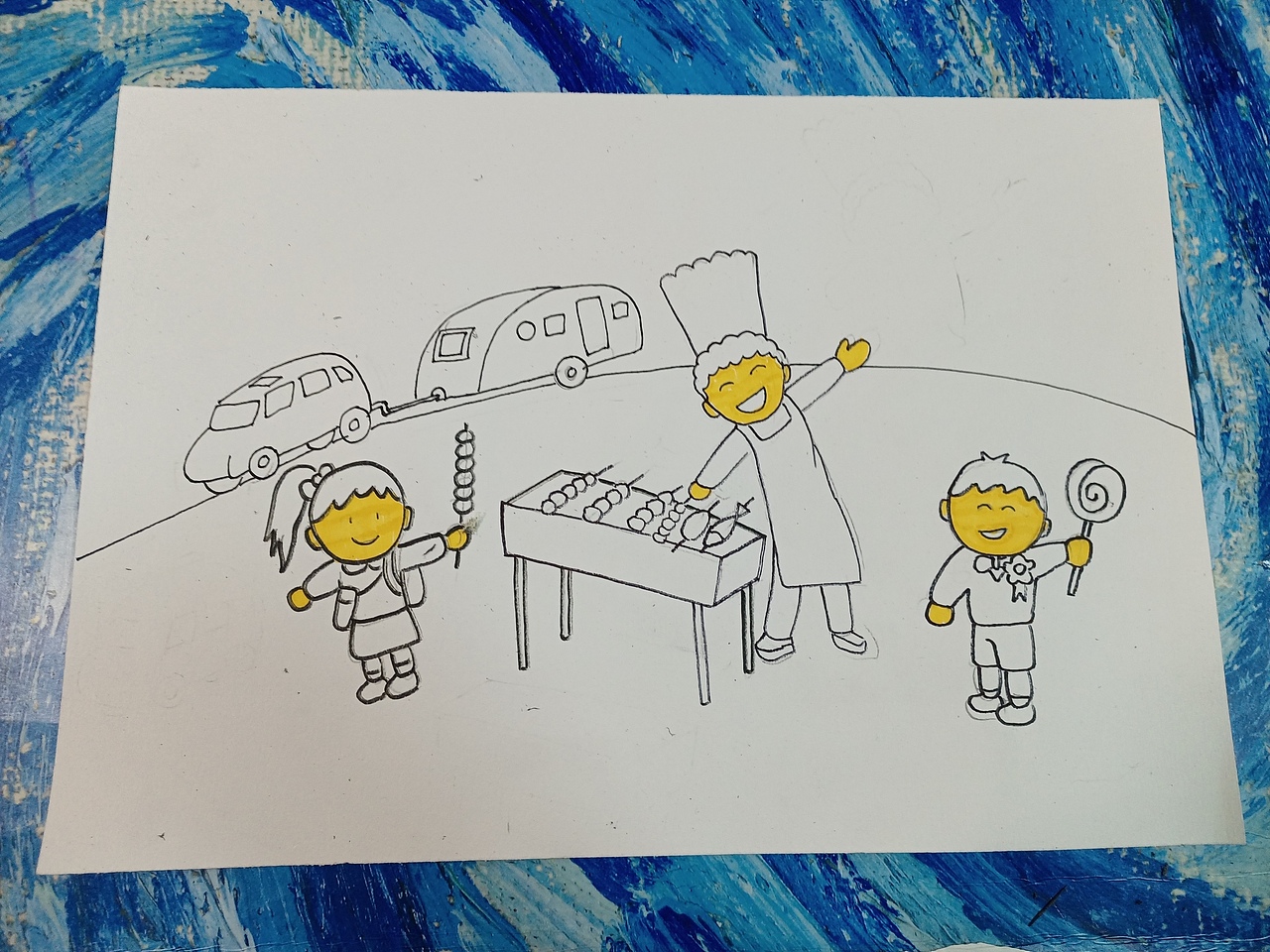 星光校园上色过程