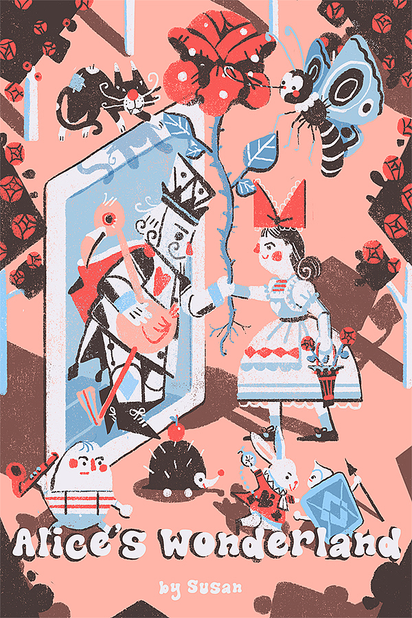 爱丽丝梦游仙境插画创作（图ZMjc1ODAzNjY0） - 儿童插画 - 站酷设计师susanwuww原创素材 - 站酷ZCOOL