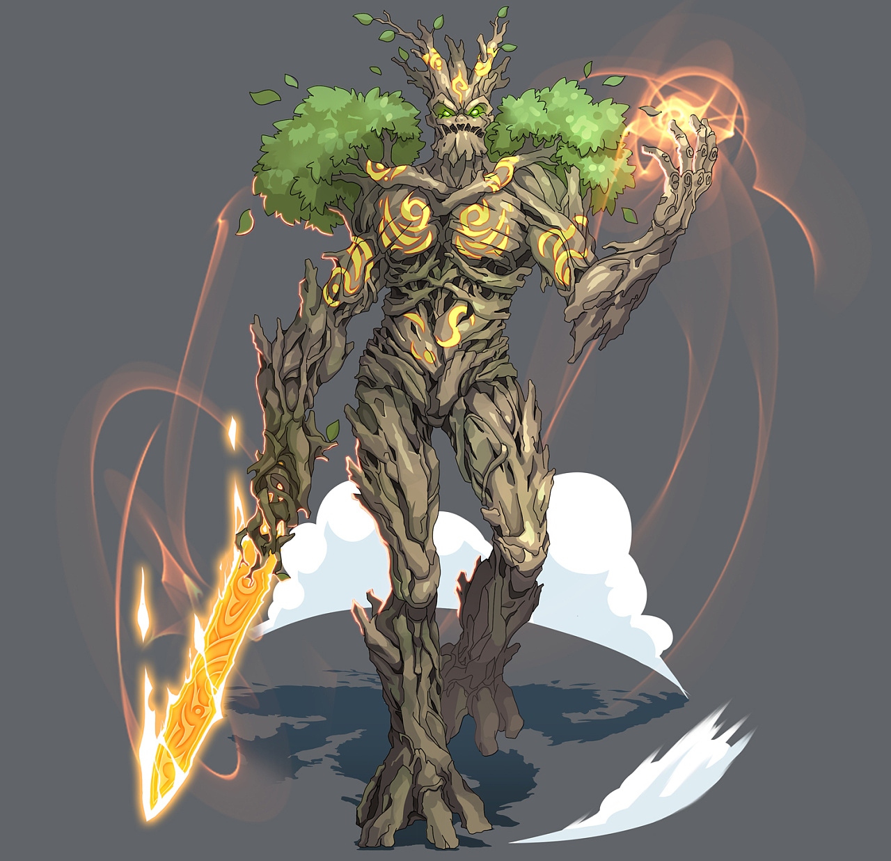 树精战士|插画|游戏原画|炸毛灬兔子 - 原创作品 - 站酷 (zcool)