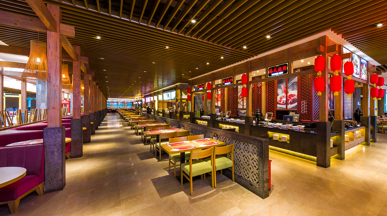 熊猫餐谋环球海鲜自助餐厅空间设计bsd壹晟空间设计