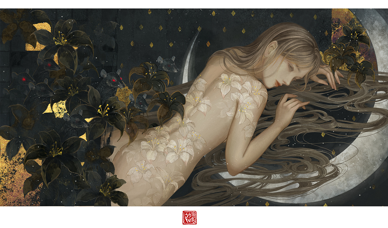 浮生花（图ZMjA4NjMxNTg4） - 艺术插画 - 站酷设计师养猫画画的随随原创素材 - 站酷ZCOOL