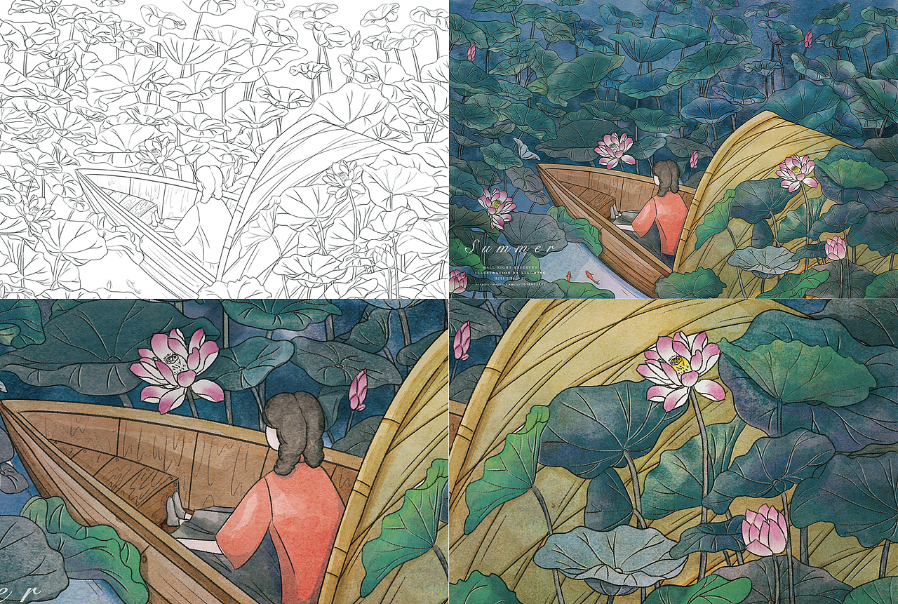 夏天好熱（圖ZMjU5NjEyMDQw） - 創(chuàng)作習作 - 站酷設(shè)計師小明__原創(chuàng)素材 - 站酷ZCOOL