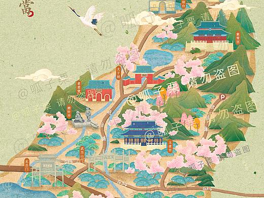 武当山手绘地图