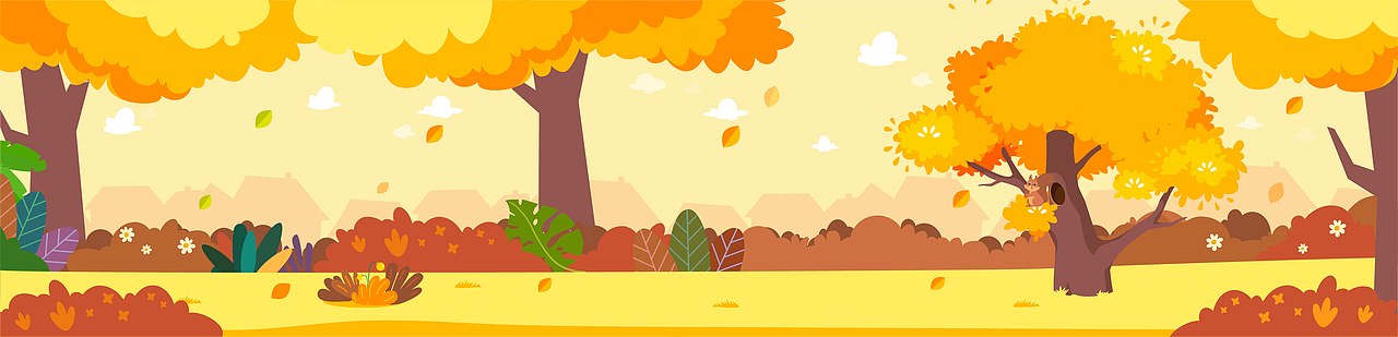 季节扁平风插画