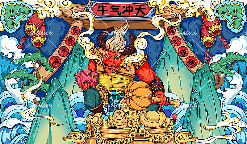 国潮（图ZMjM4MTMwMDIw） - 商业插画 - 站酷设计师君乐悦原创素材 - 站酷ZCOOL