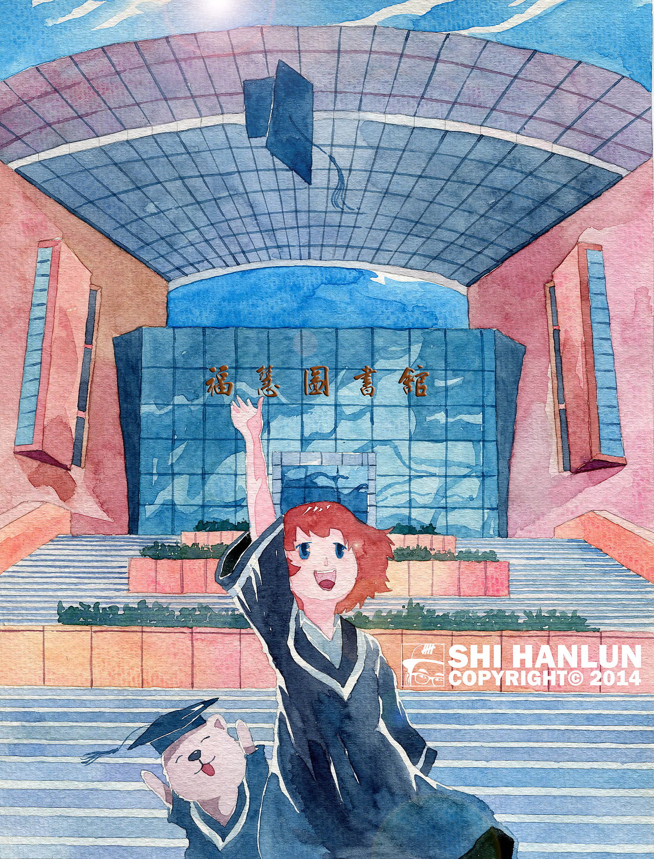 我的大学手绘系列——陕西科技大学（图ZMTcwMTI4OTI=） - 商业插画 - 站酷设计师CHOCO__原创素材 - 站酷ZCOOL