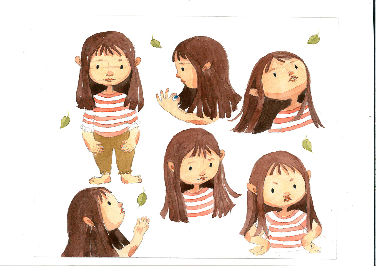 水彩人物练习（图ZODMxODU0Njg=） - 创作习作 - 站酷设计师像只笨拙的大象原创素材 - 站酷ZCOOL