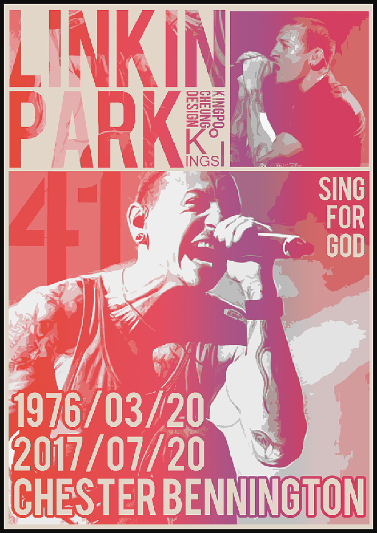 Linkin Park What The Hell Are You Waiting For 海报设计丨永远的Linkin Park_SupremeKp-站酷ZCOOL
