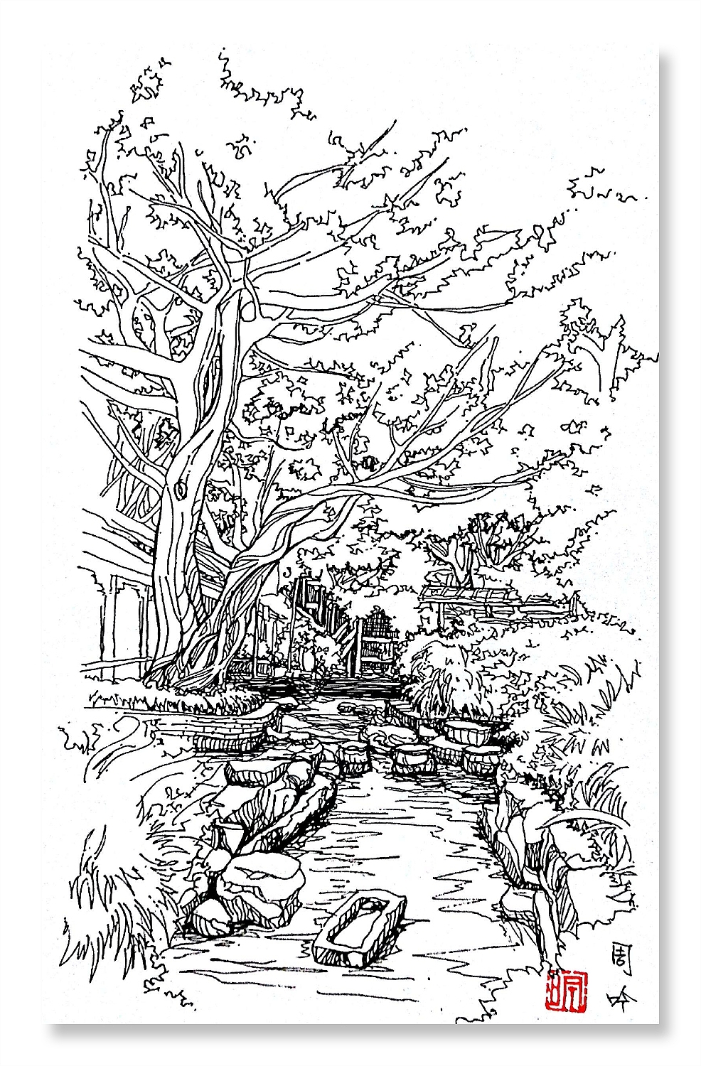 成都黄龙溪钢笔风景写生总结（图ZMTQzNTQwMjQ0） - 景观设计 - 站酷设计师脸红红Zoey原创素材 - 站酷ZCOOL