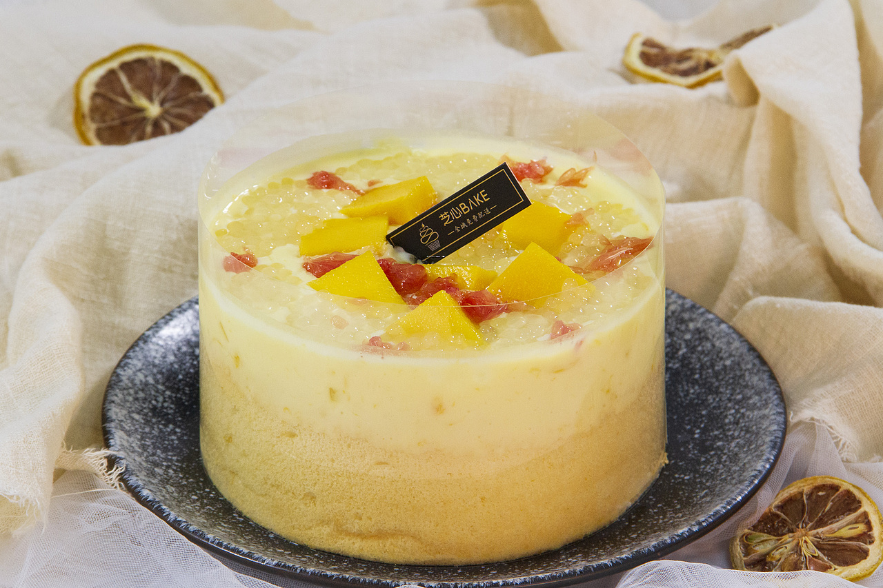 杨枝甘露爆浆蛋糕拍摄