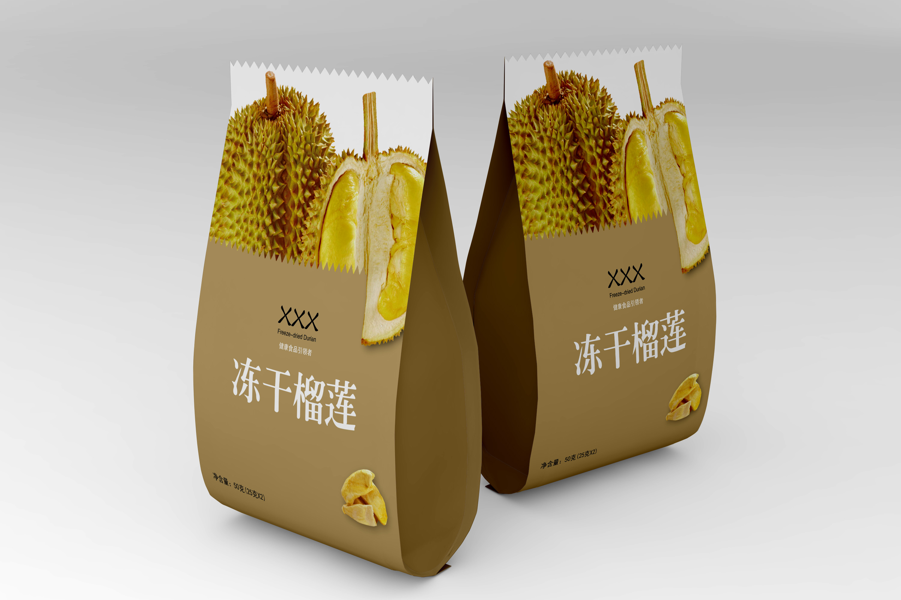 榴莲干自立袋包装