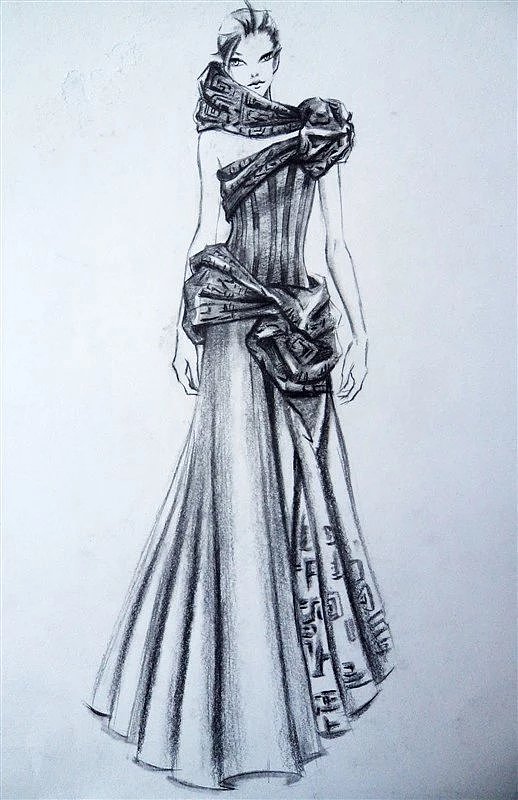 时装画临摹—黑白篇