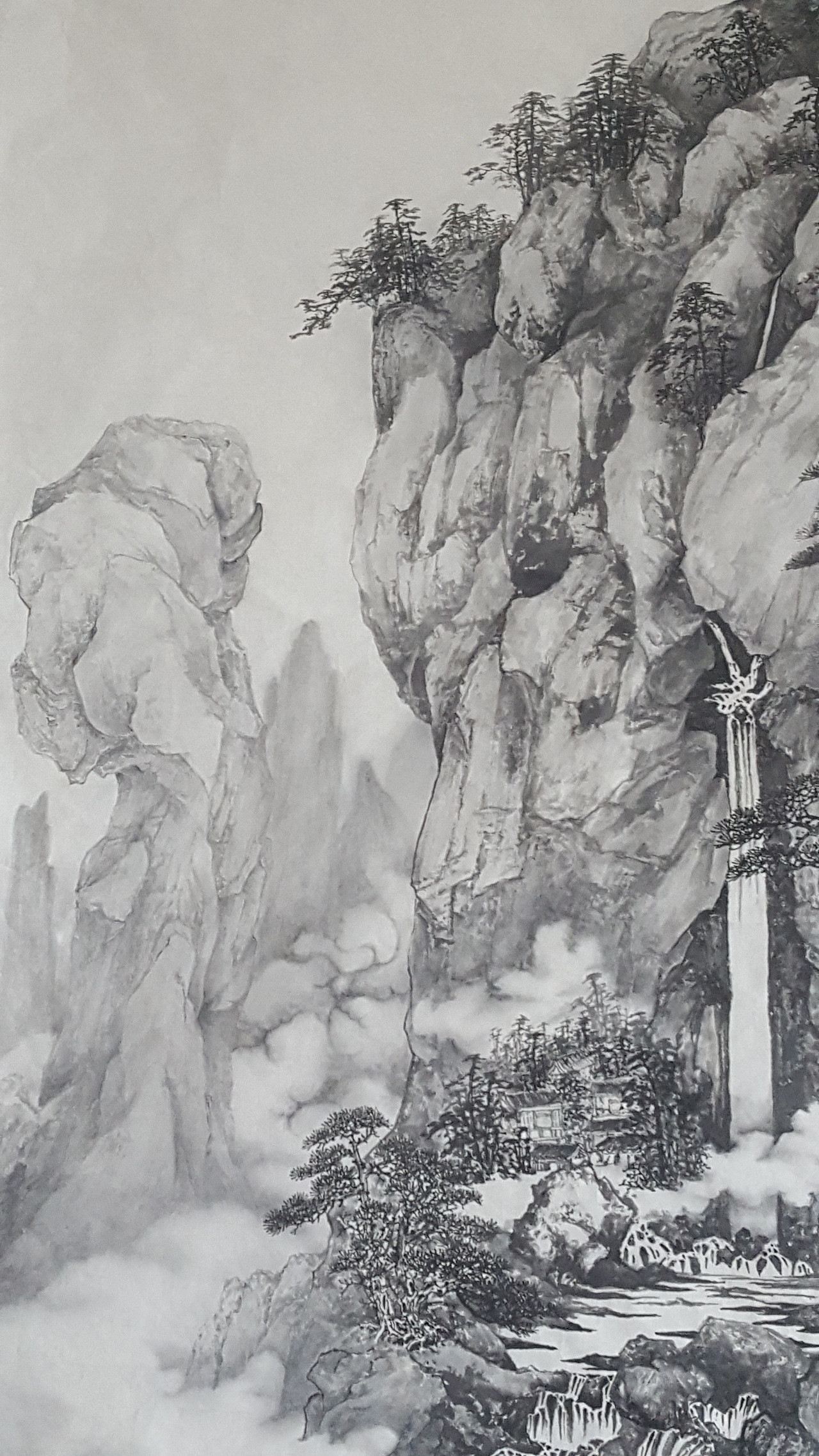 六尺整紙國畫水墨山水創作（图ZMTY0NjAwNjk2） - 绘画 - 站酷设计师安田原创素材 - 站酷ZCOOL