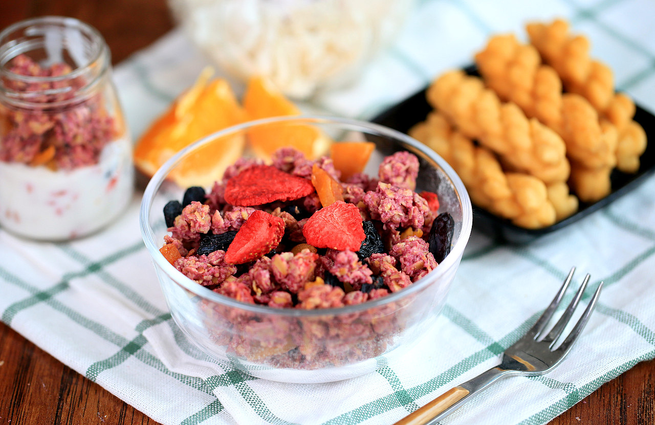 产品拍摄——紫薯椰烤燕麦