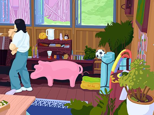向往的生活插画（个人主页-ZNTUwOTg5ODg=） - 其他UI - 站酷设计师LLLJUN原创素材 - 站酷ZCOOL