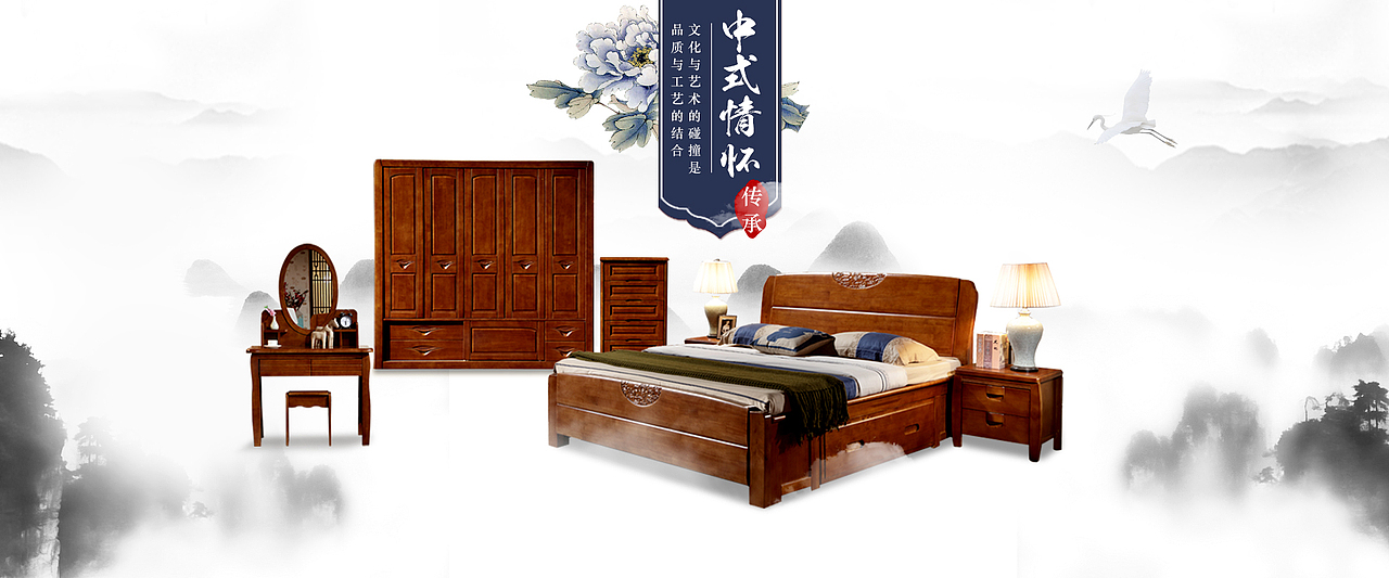 中式海报（图ZNzU2MjMzMzI=） - 运营设计 - 站酷设计师奈良与鹿原创素材 - 站酷ZCOOL