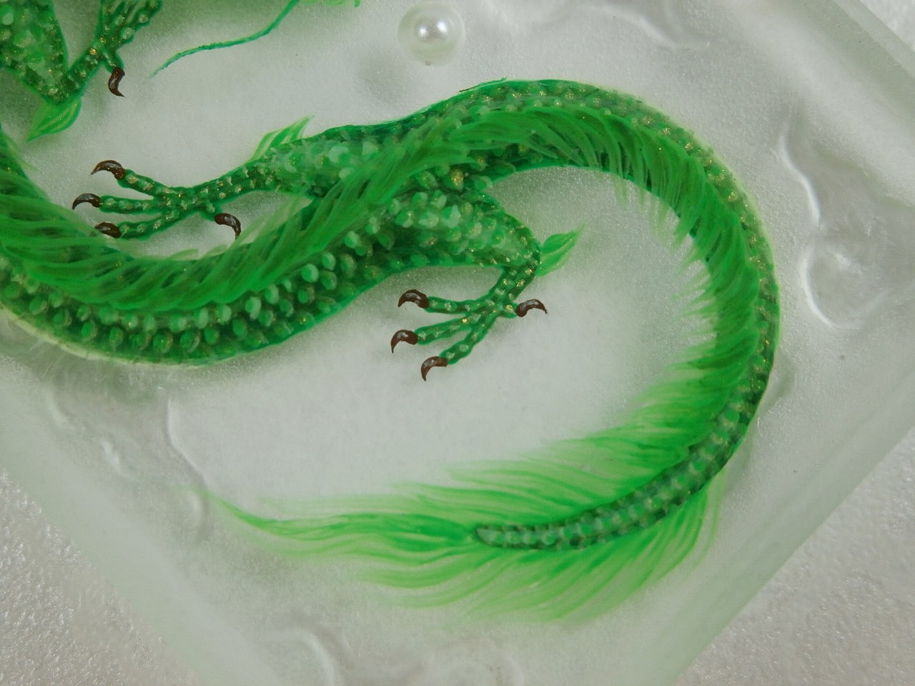 青龙 凡尼亨3d树脂画 手工龙牌