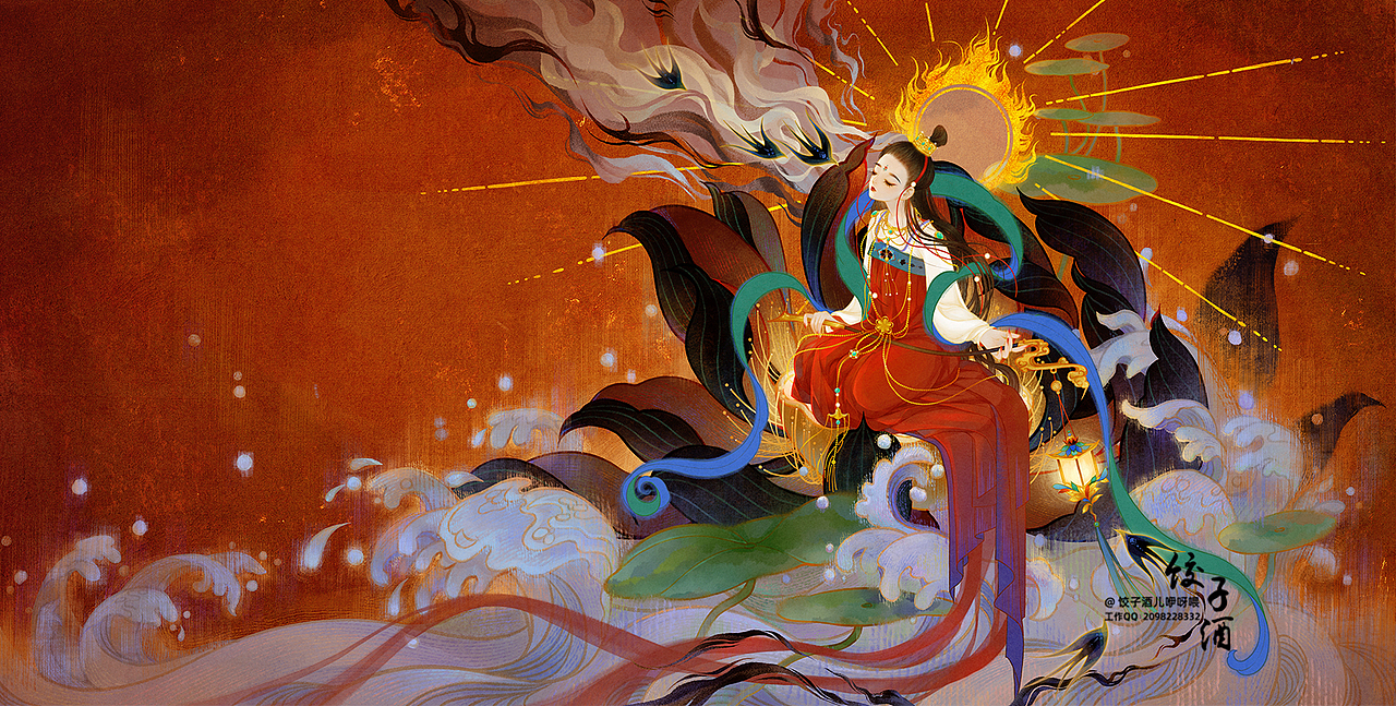 如是--莲语（图ZMjI1OTMzMTIw） - 商业插画 - 站酷设计师饺子酒儿原创素材 - 站酷ZCOOL