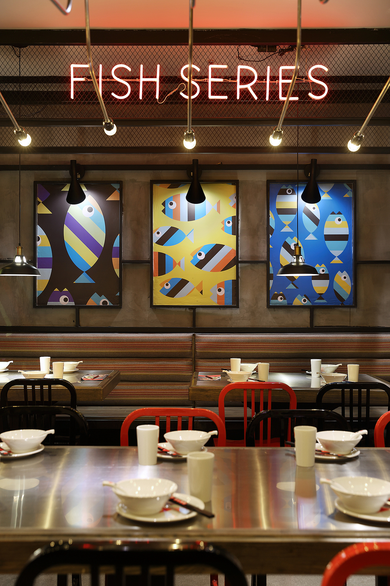 深圳餐饮空间设计，鱼系：经得起“烤”验的鱼文化餐厅（图ZMTY2MjM1NTY0） - 家装设计 - 站酷设计师艺鼎装饰设计原创素材 - 站酷ZCOOL