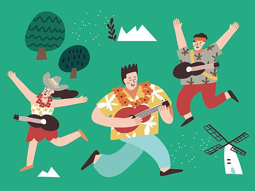 插画海报-第二届杭州ukulele嘉年华