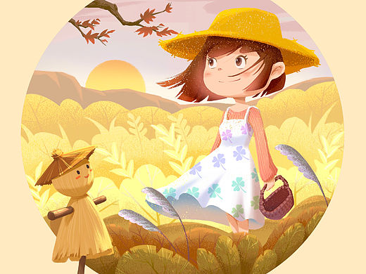 四季系列-秋（個人主頁-ZNjc5MTY0NjA=） - 兒童插畫 - 站酷設(shè)計師墨紅米酒原創(chuàng)素材 - 站酷ZCOOL