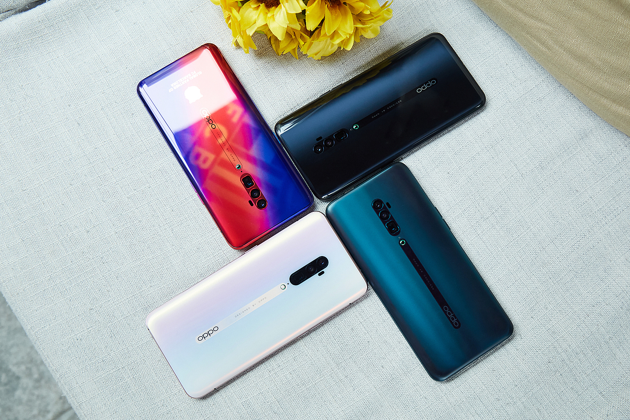 oppo reno十倍变焦版手机 四色场景图