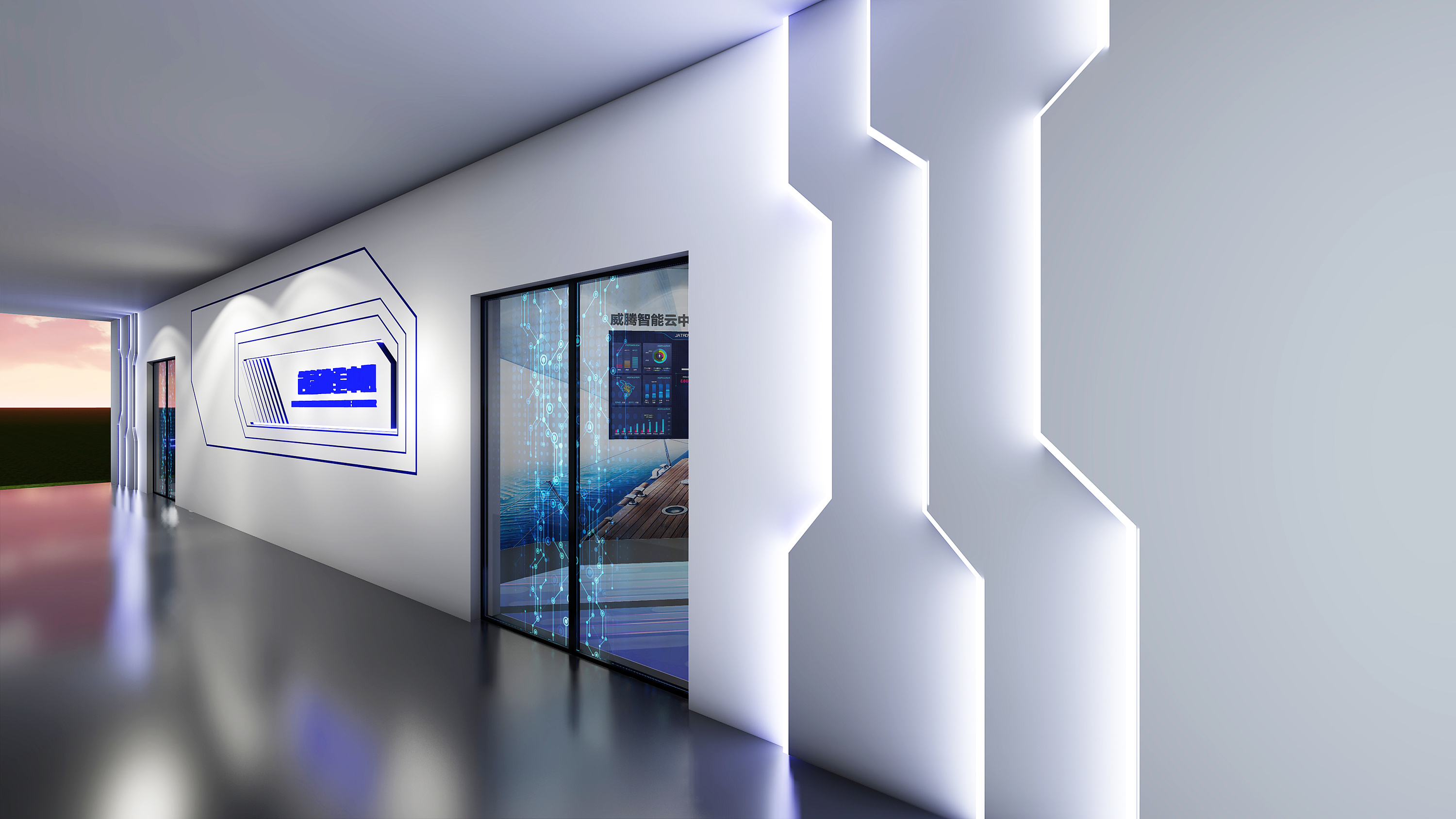 多媒体现代企业展厅|空间|展陈设计|发条丁bluke - 原创作品 - 站酷