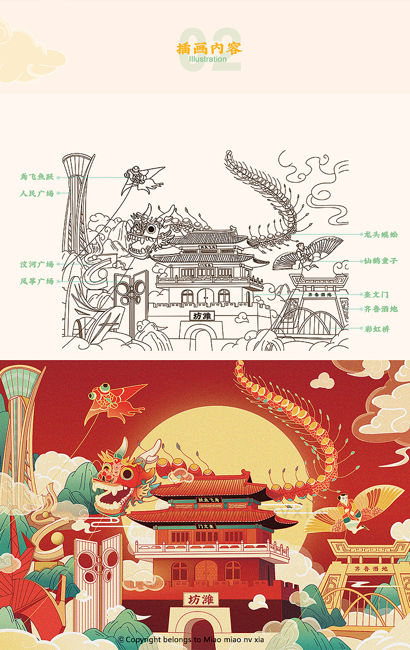 城市插画 I 潍坊映象