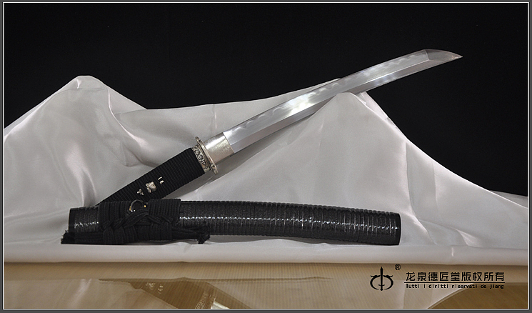 德匠堂宝剑龙泉刀剑精品短刀本三枚烧刃dj1269