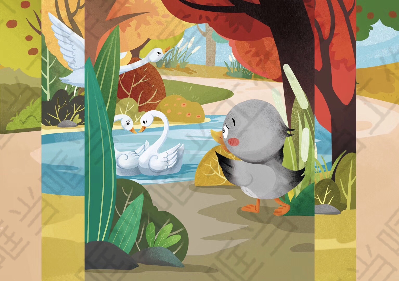 丑小鸭|插画|儿童插画|c王子的金鱼 - 原创作品 - 站酷 (ZCOOL)