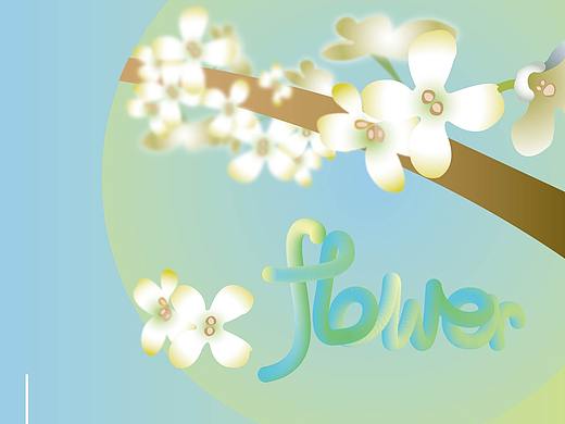 植物扁平化插画练习-1/12-桂花（个人主页-ZMzQ4MjMwOTY=） - 创作习作 - 站酷设计师鹿远原创素材 - 站酷ZCOOL