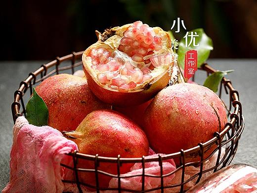 静物摄影 水果 石榴 复古风