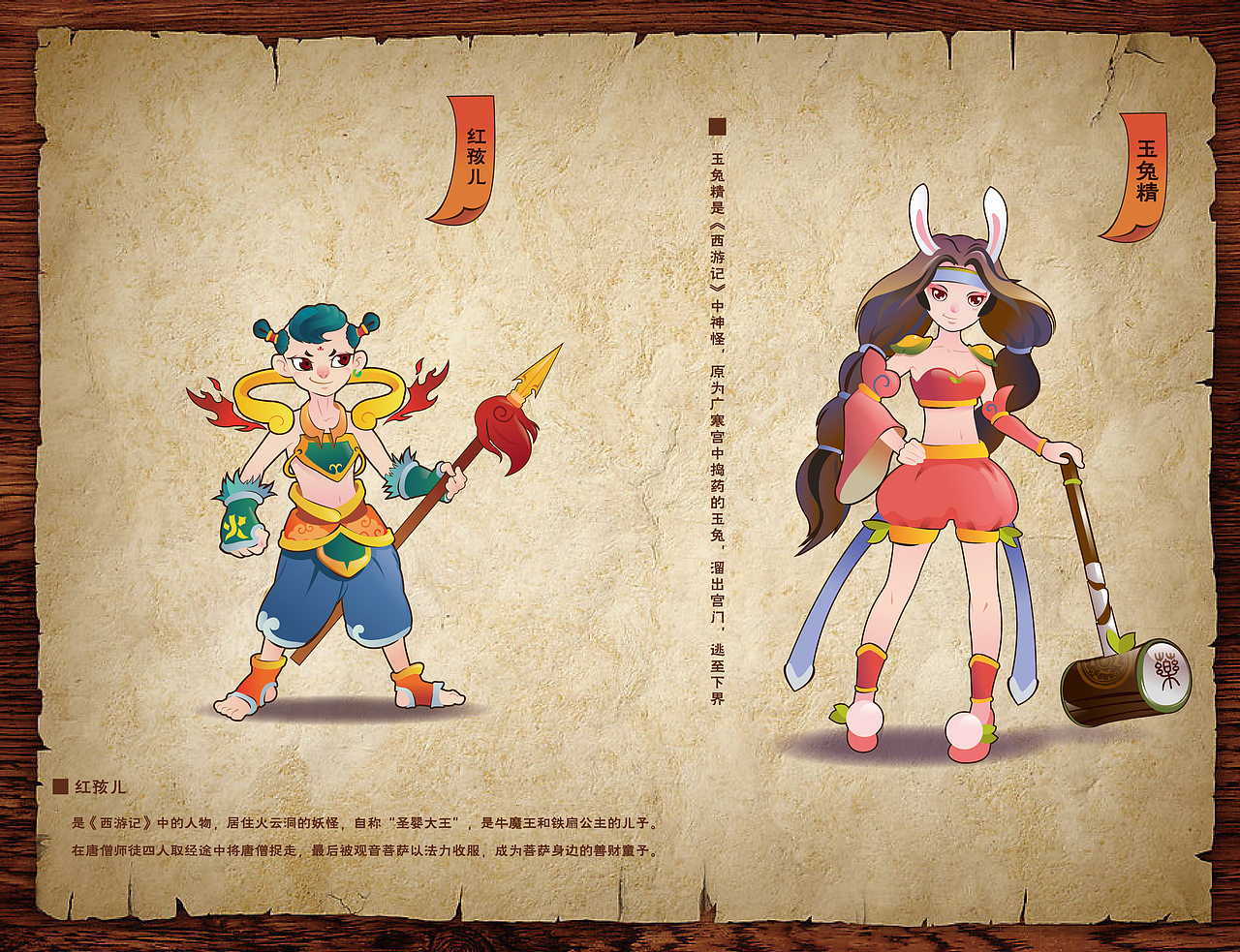 燕山大学 平面设计 《西游记》 人物q版形象