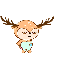 藏不住的鹿小花（图ZMTYzNzMxNzA0） - 网络表情 - 站酷设计师肖蕙泽原创素材 - 站酷ZCOOL