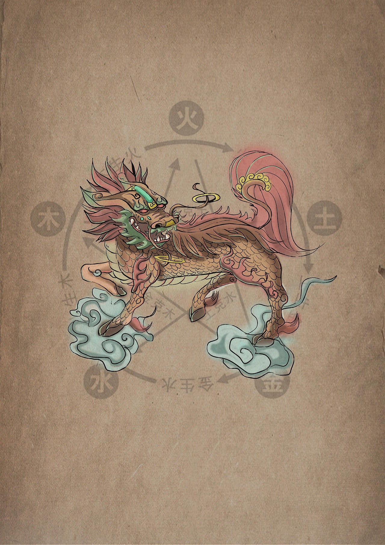 《五行》系列插画（图ZNjEwMzA4MTY=） - 商业插画 - 站酷设计师真的X先生原创素材 - 站酷ZCOOL