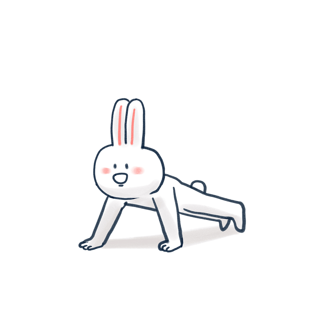 小长颈鹿做俯卧撑