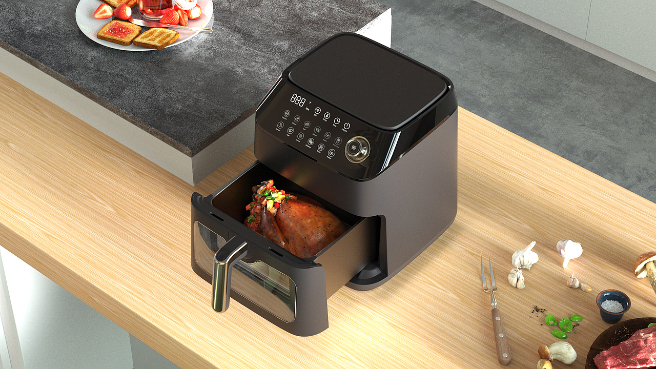 2021第二季度作品输出,小家电品类渲染、透明材质练习