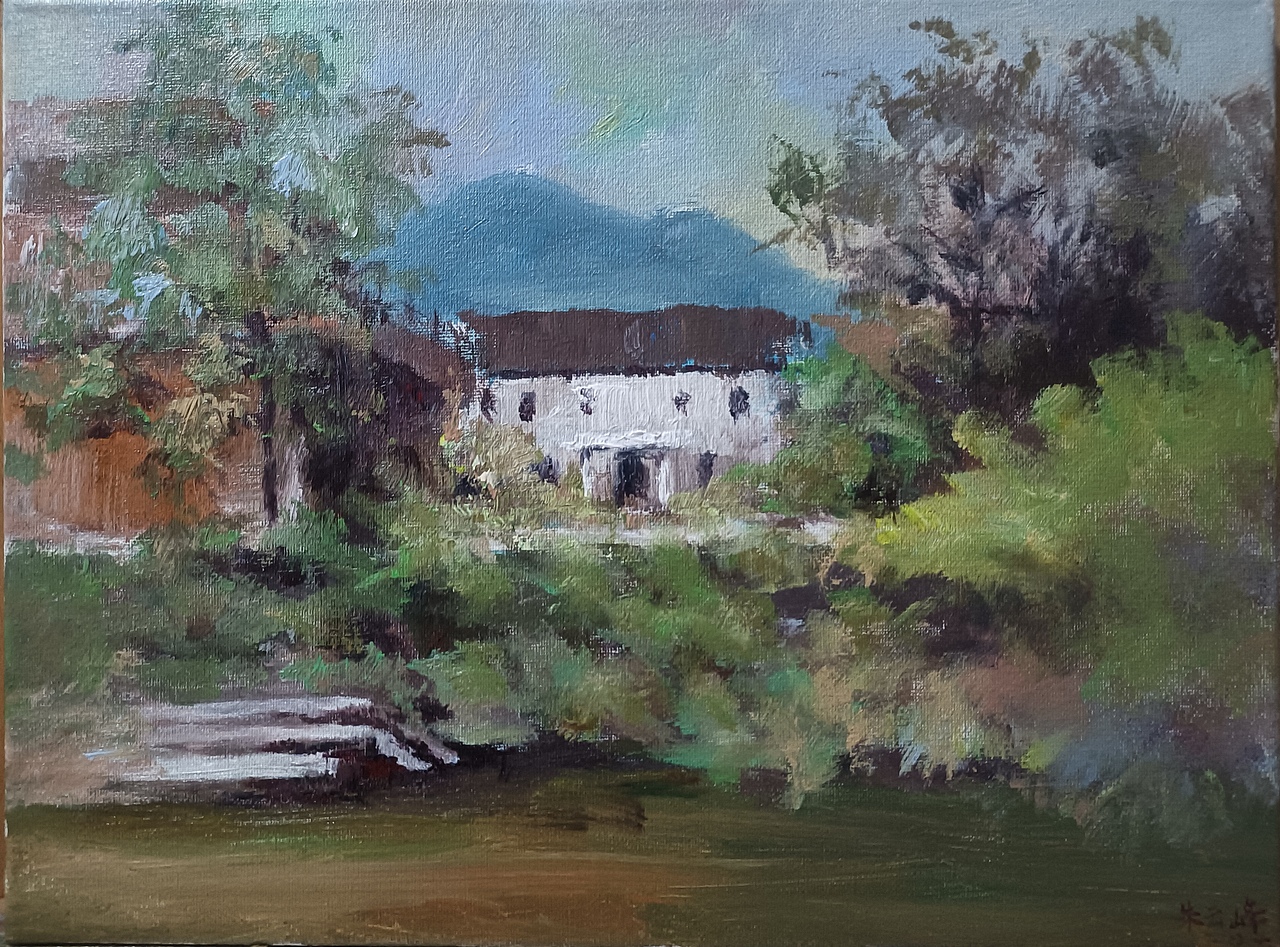 丙烯画风景写生