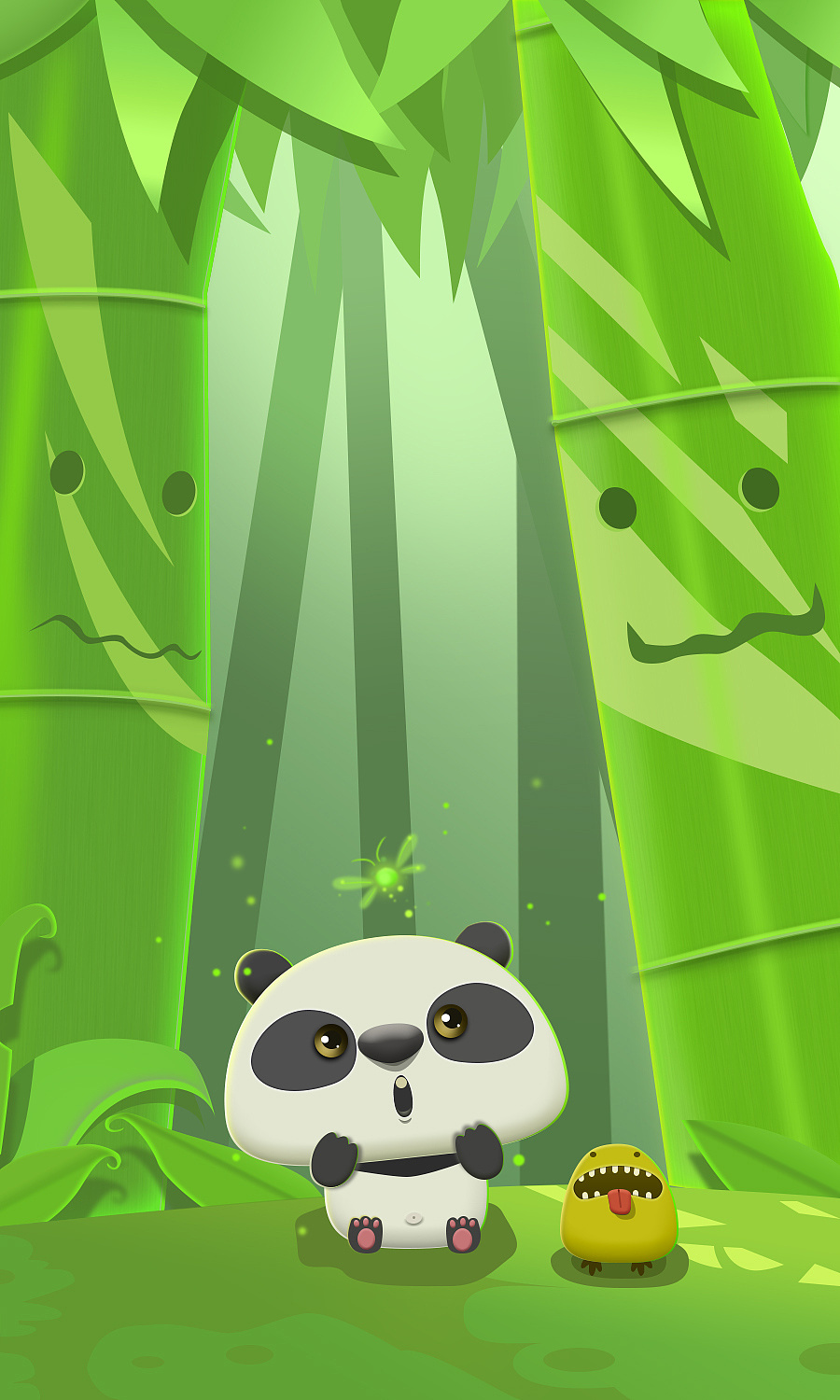 临摹作品-熊猫场景