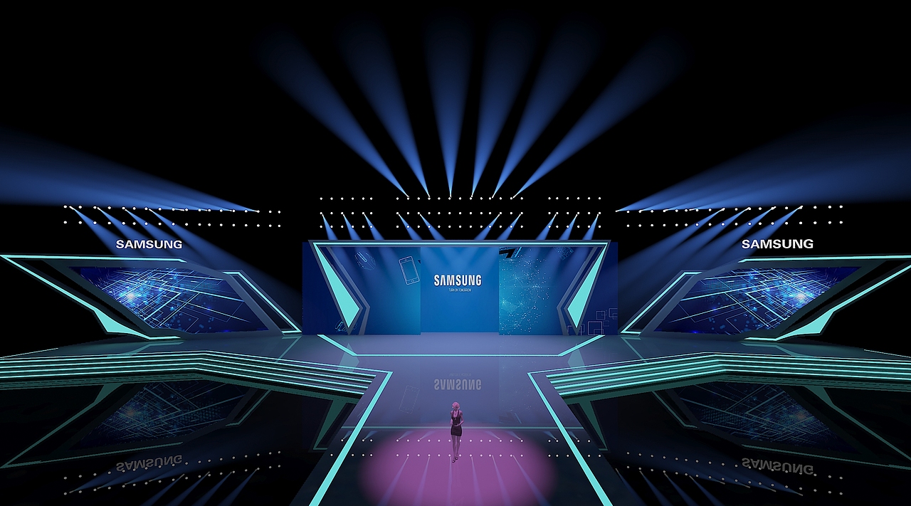 三星科技舞美活动发布会舞台设计（图ZMTQyNTU2MDg4） - 舞台美术 - 站酷设计师庸人自扰Q原创素材 - 站酷ZCOOL