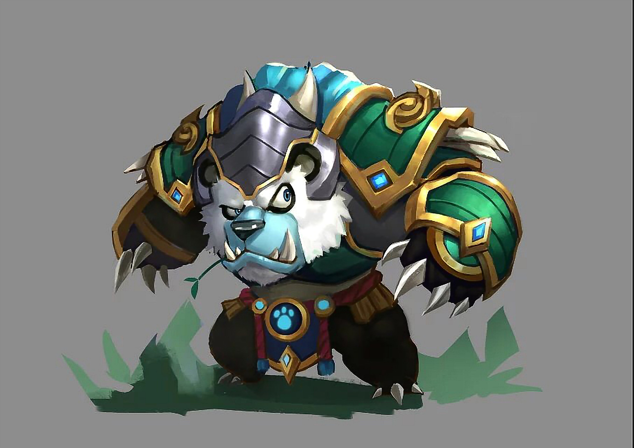 酷酷的熊猫战士|插画|游戏原画|村头王师傅68 - 原创作品 - 站酷