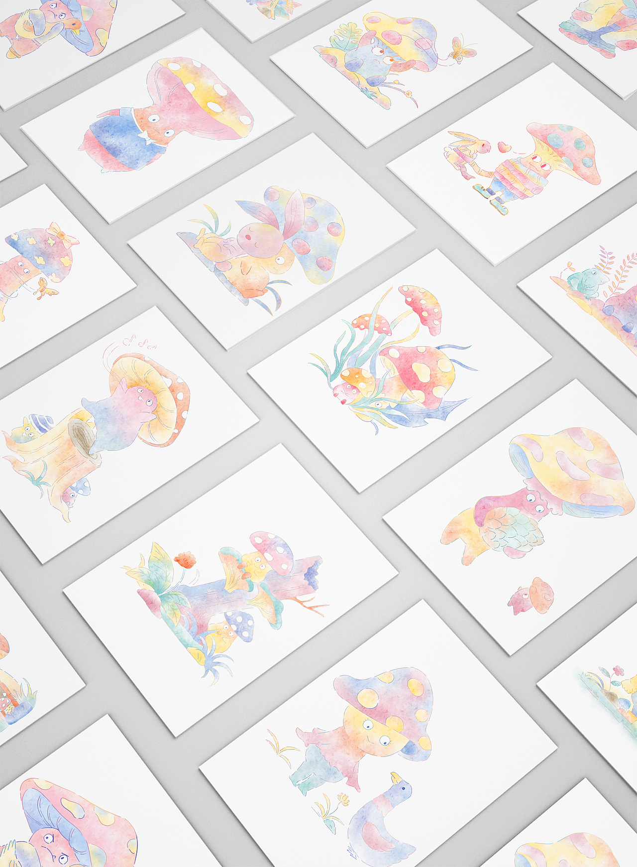 蘑菇精灵系列插画