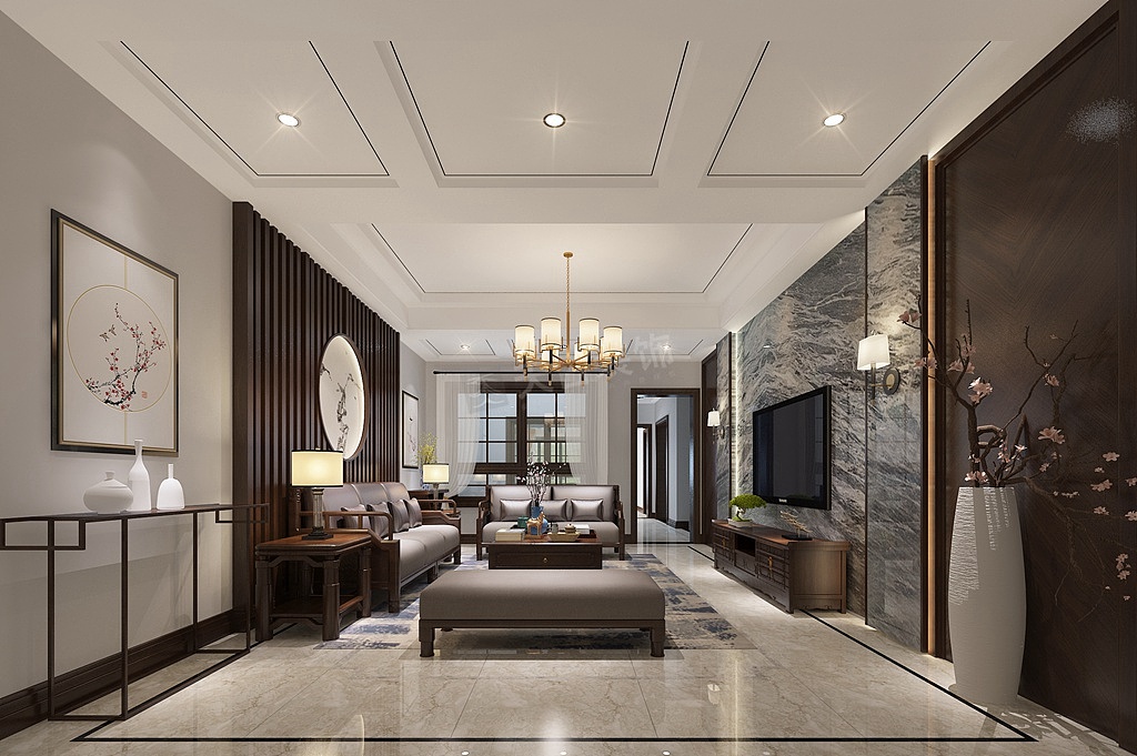 上邦高尔夫别墅装修方案丨新中式风格设计效果