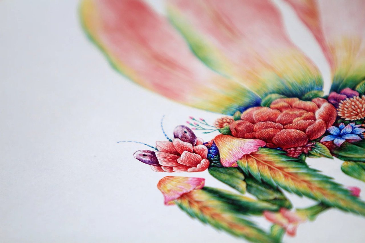 昆虫记—魔花螳螂 I-II（图ZNDI1NTQ4Njg=） - 商业插画 - 站酷设计师舒展原创素材 - 站酷ZCOOL