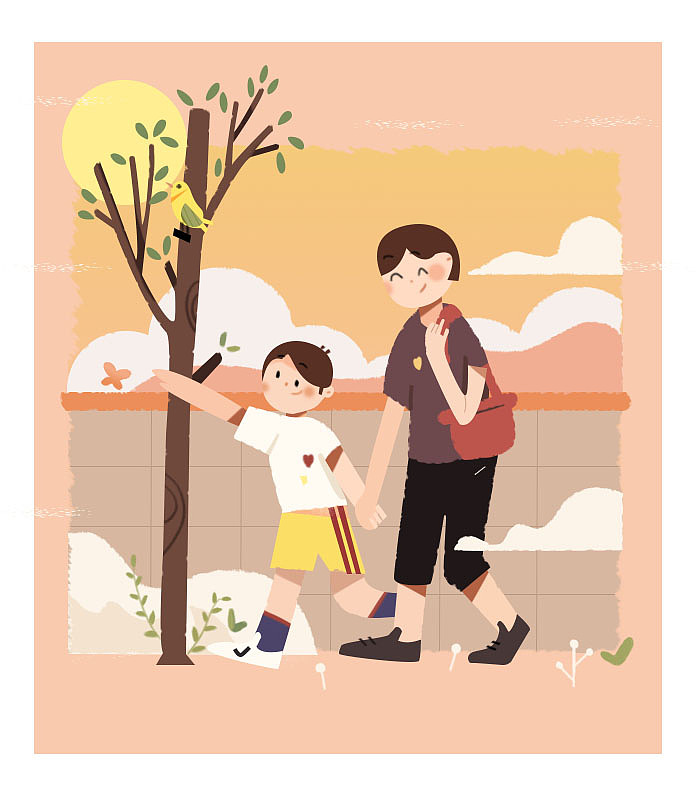 我和奶奶|插画|商业插画|苏水光 - 原创作品 - 站