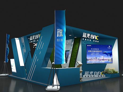 蓝光房展展示展位设计3D效果图