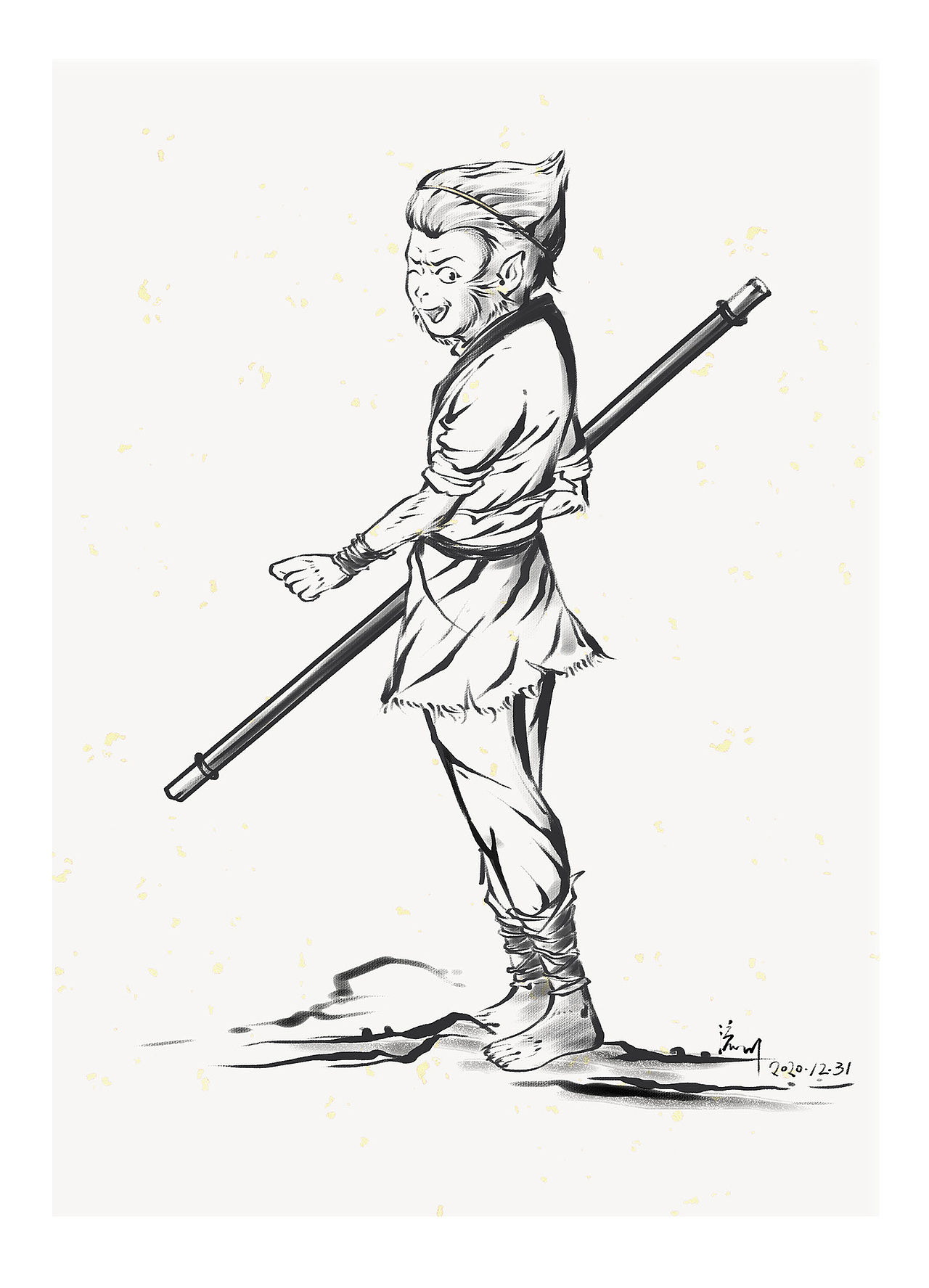 2021加油--悟空行者|插画|创作习作|流川行者_原创作品-站酷zcool